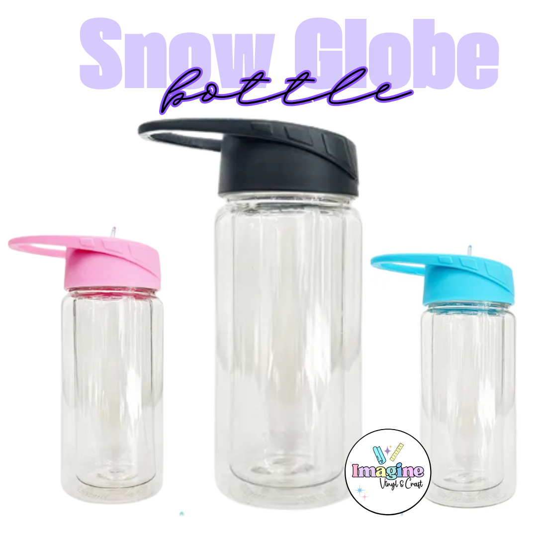 Kids Double Wall Snow Globe Drink Bottle