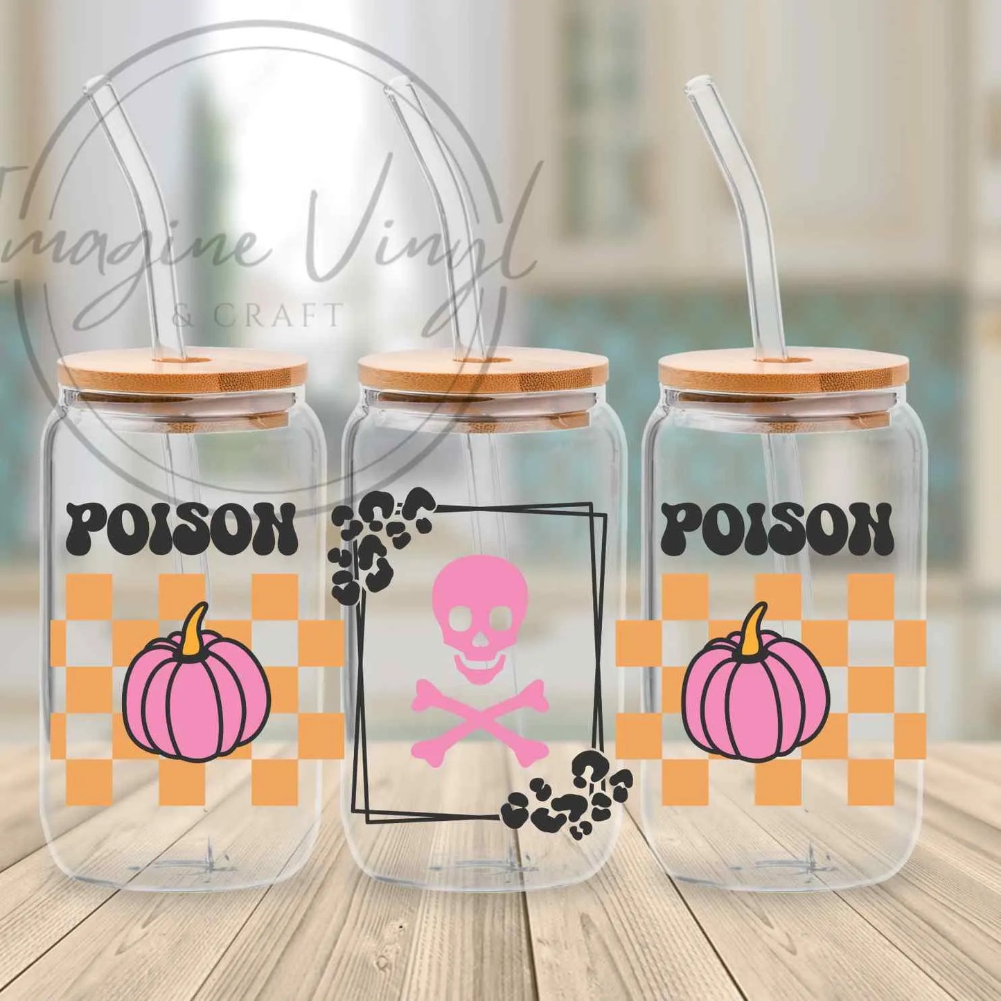 16oz UV DTF - Retro Halloween