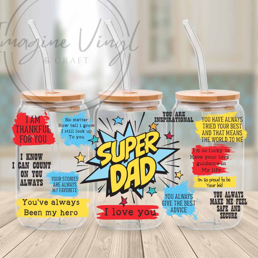 16oz UV DTF Wrap - Father's Day