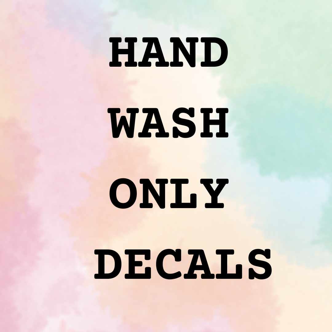 UV-DTF Hand Wash Only Decals