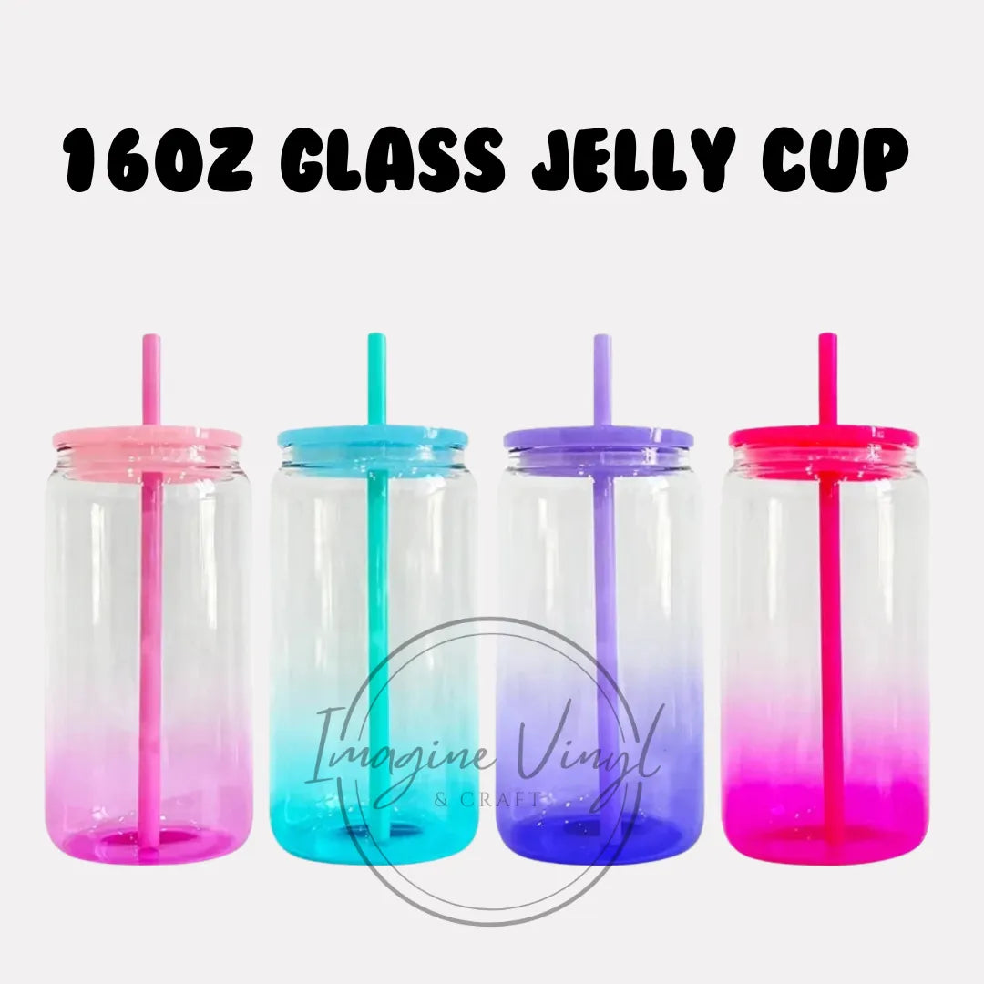 Ombre Glass Can Cup
