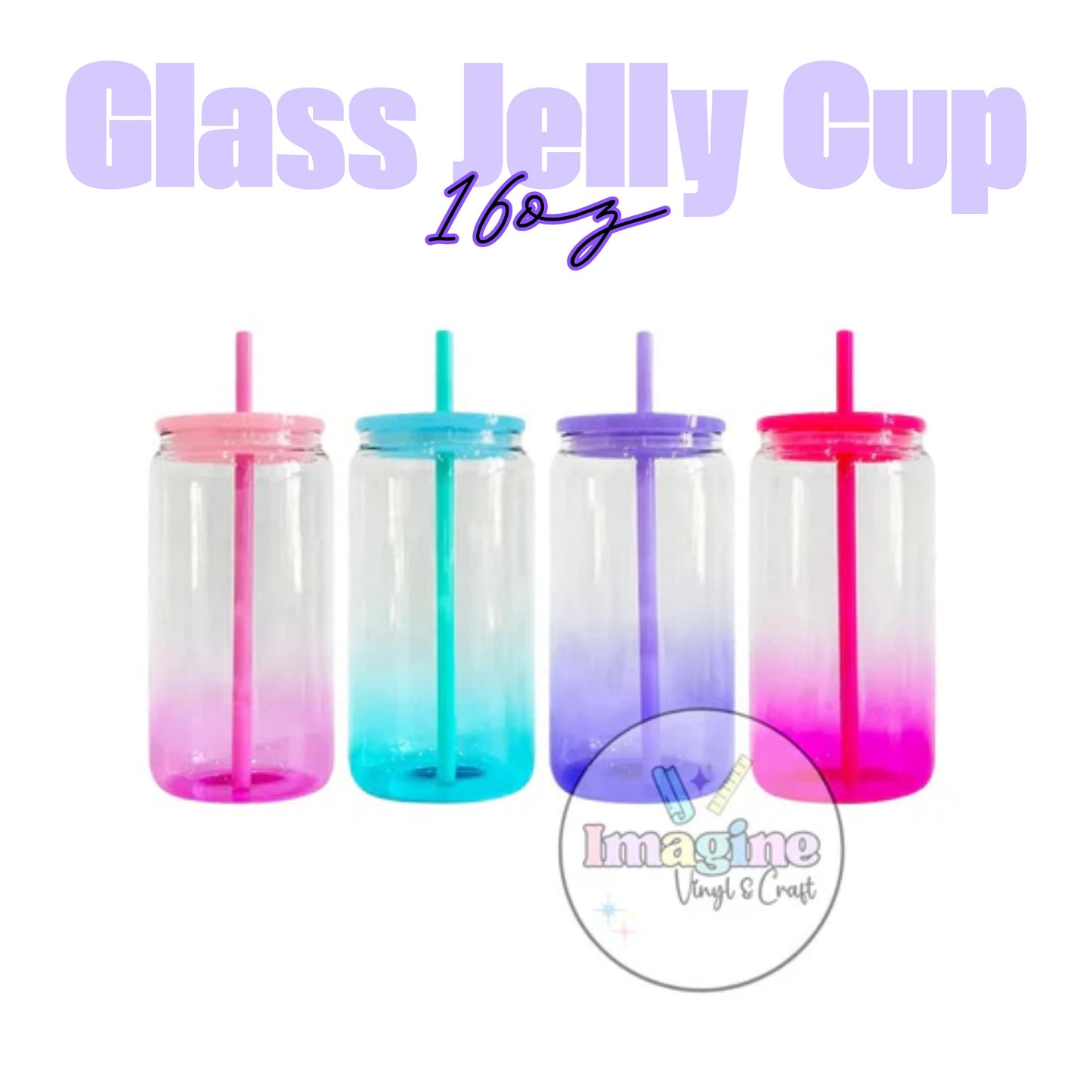 Ombre Glass Can Cup