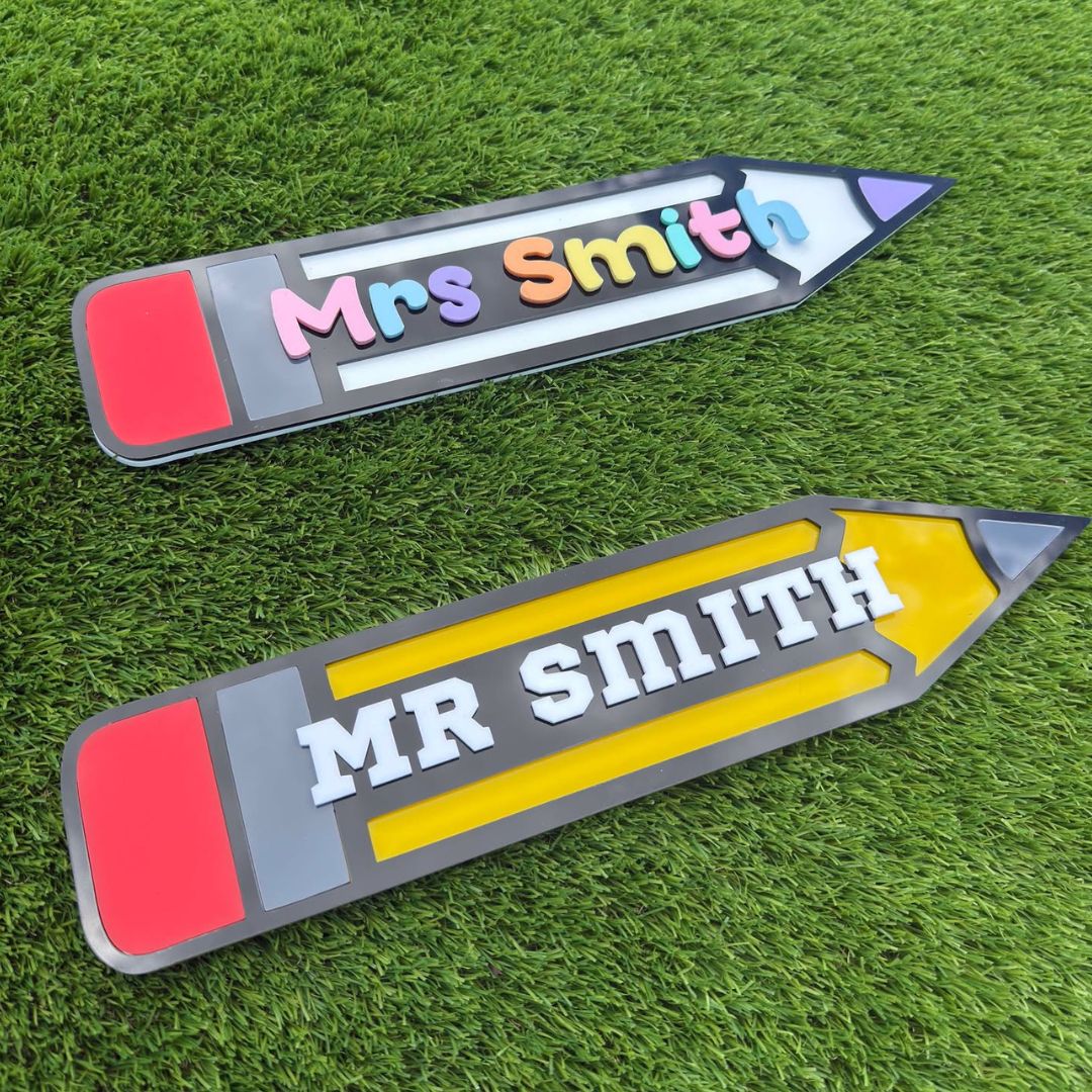 Pencil Name Plaque