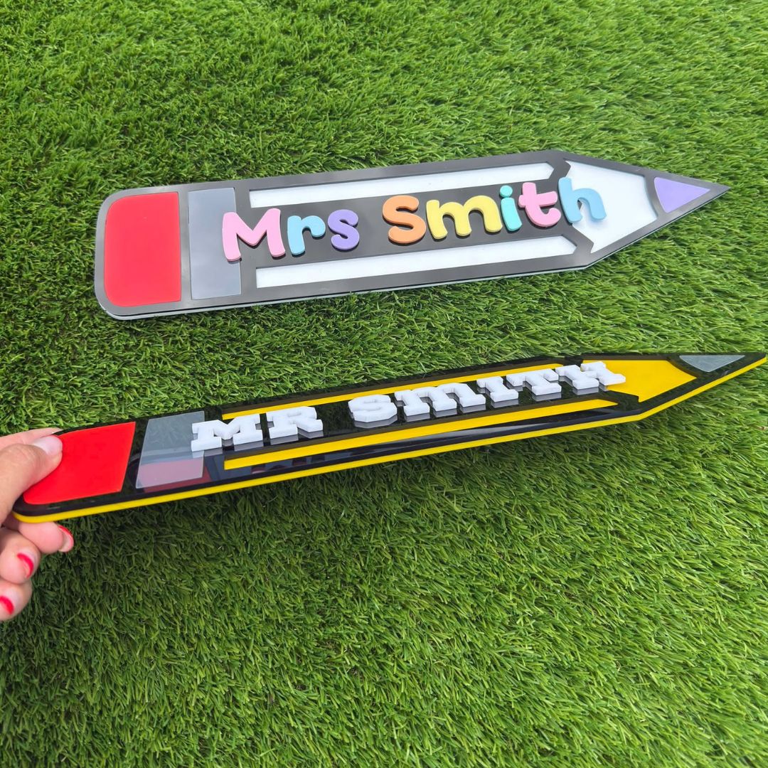 Pencil Name Plaque