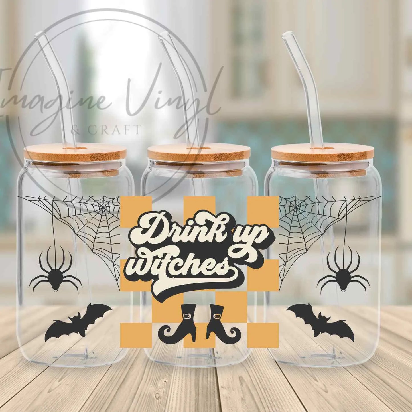 16oz UV DTF - Retro Halloween