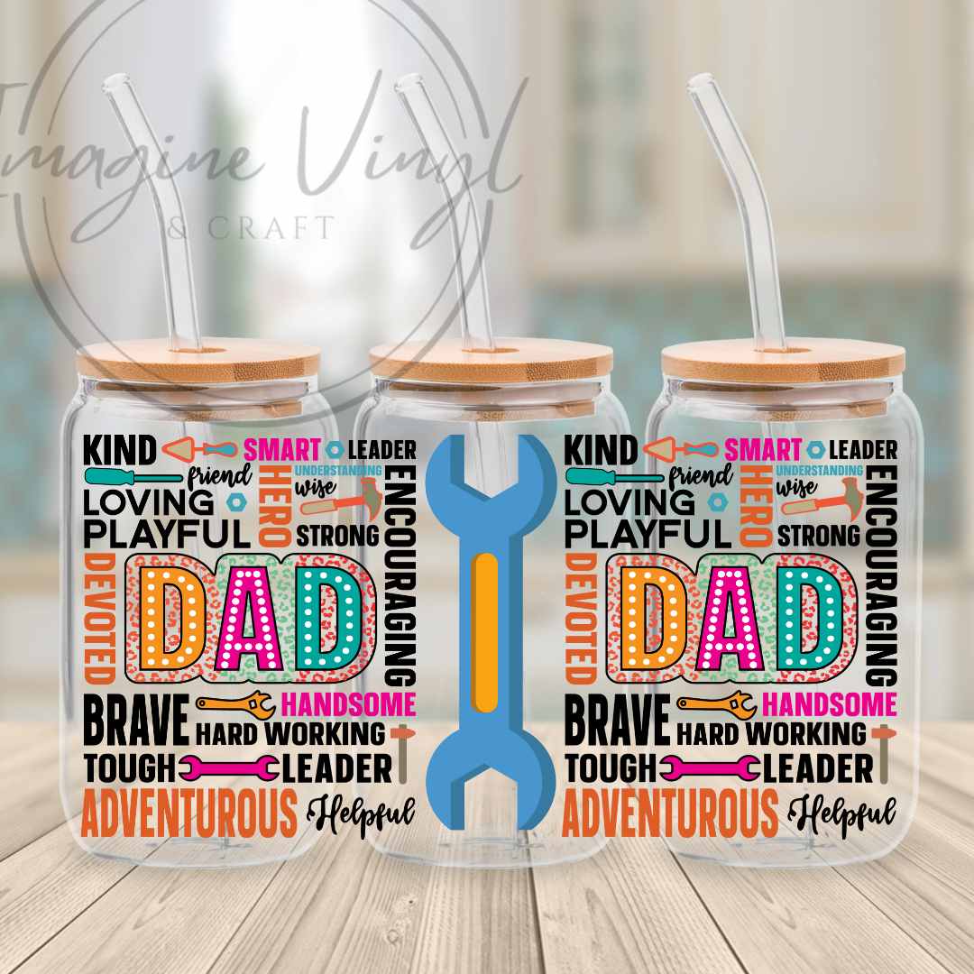 16oz UV DTF Wrap - Father's Day