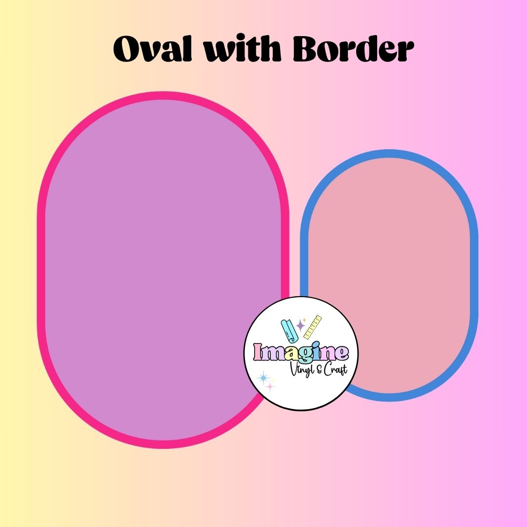 Acrylic Oval With Border