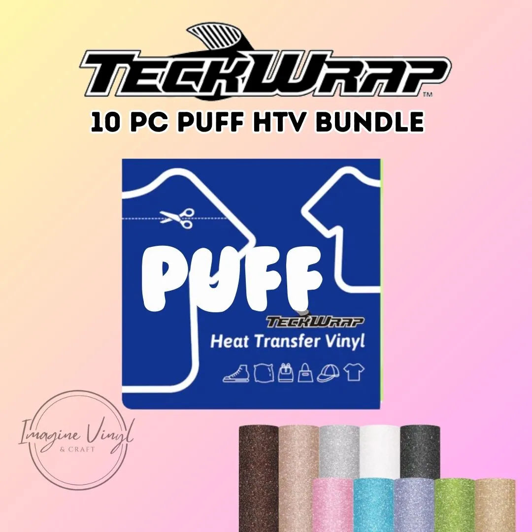 10pcs Glitter Puff HTV - Teckwrap
