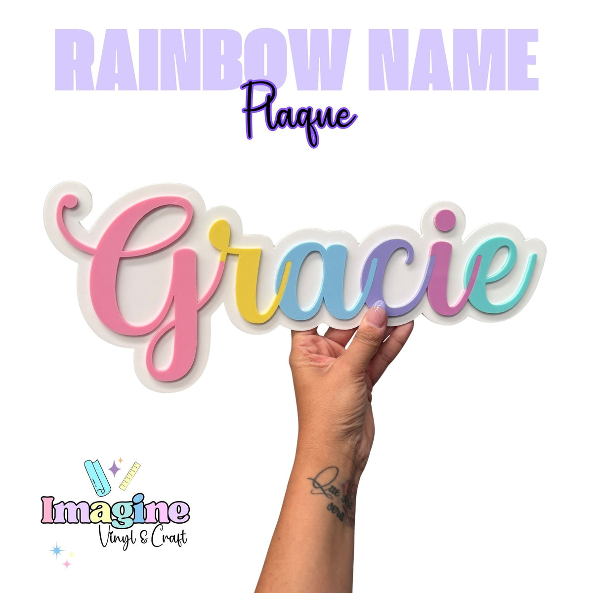 Rainbow Name Plaque