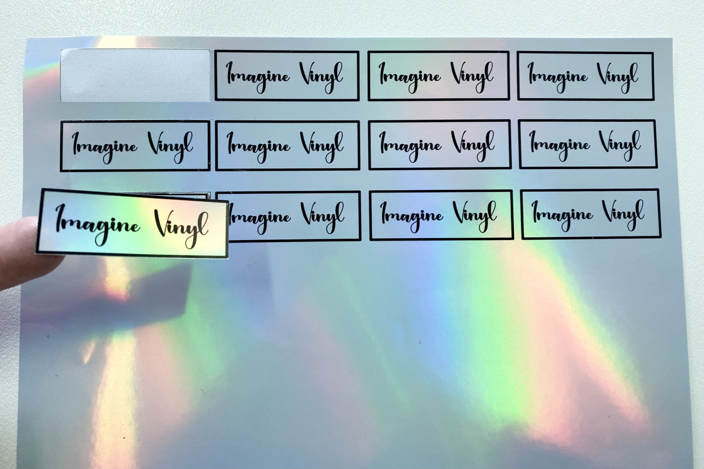 Printable holographic sticker paper