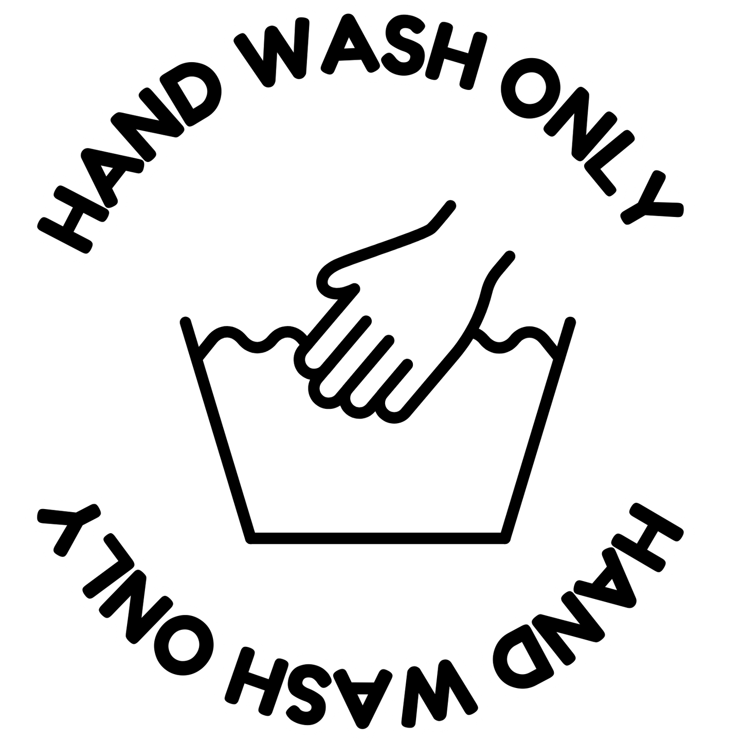 UV-DTF Hand Wash Only Decals