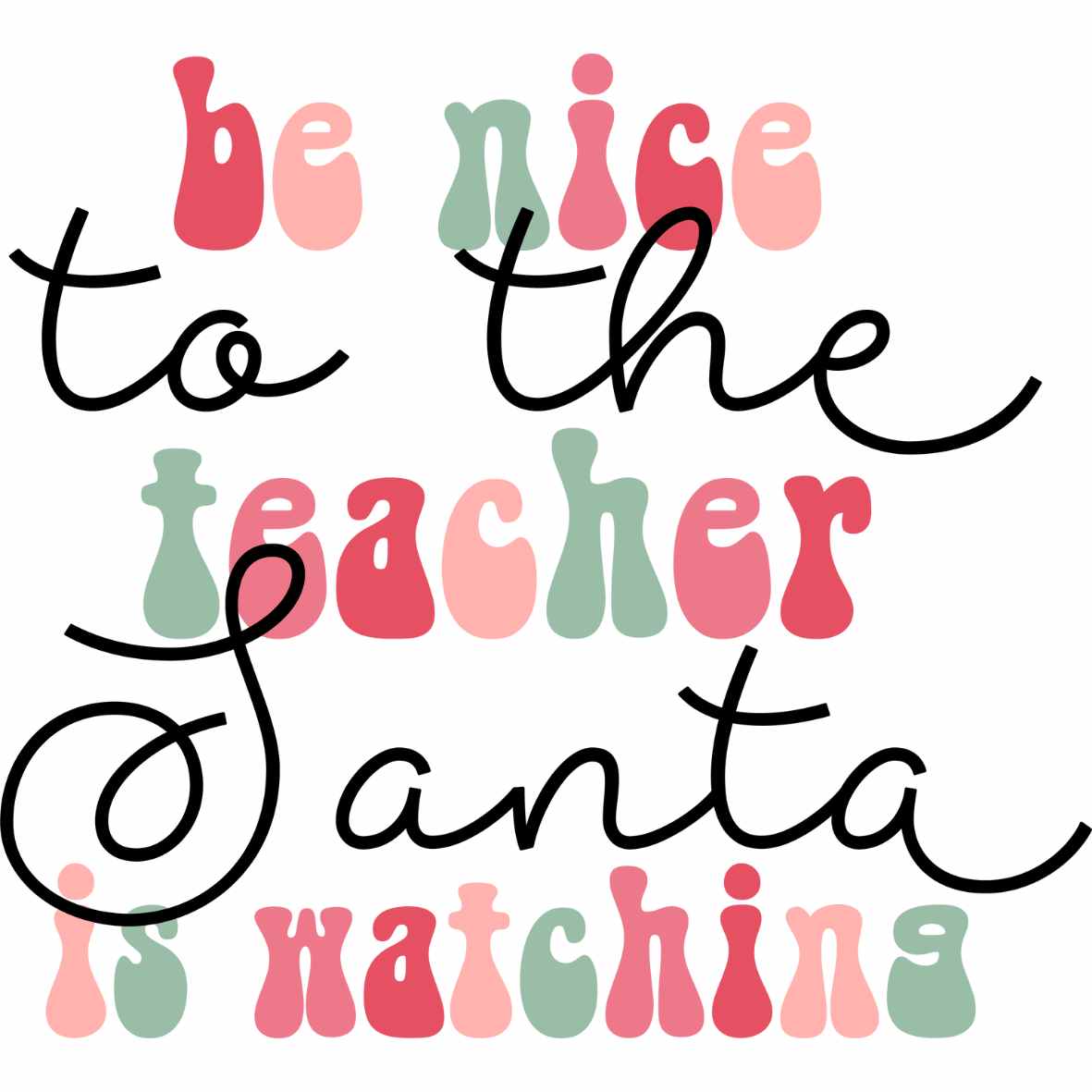 UV DTF Teacher Christmas Decals