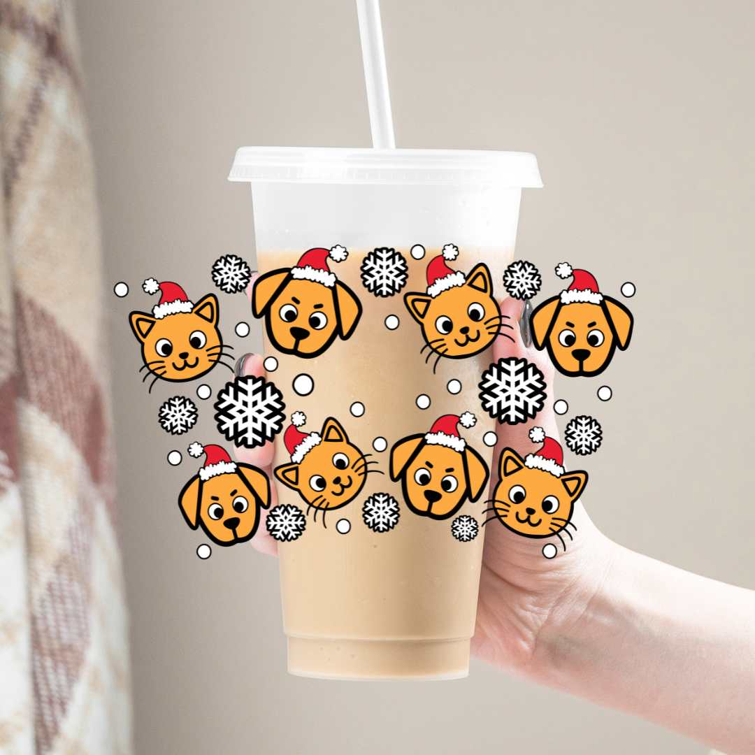 UVDTF 24oz Christmas Cold Cup Wraps