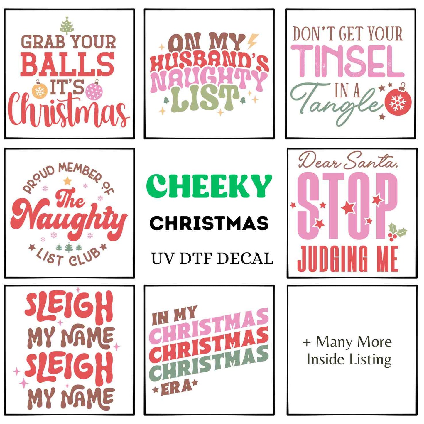 Cheeky Christmas Decals