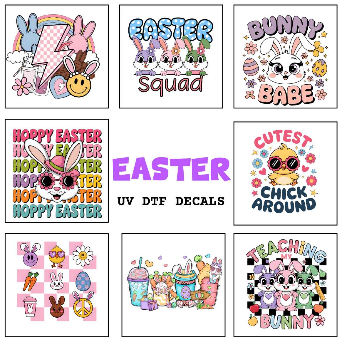 UV-DTF Easter Decals