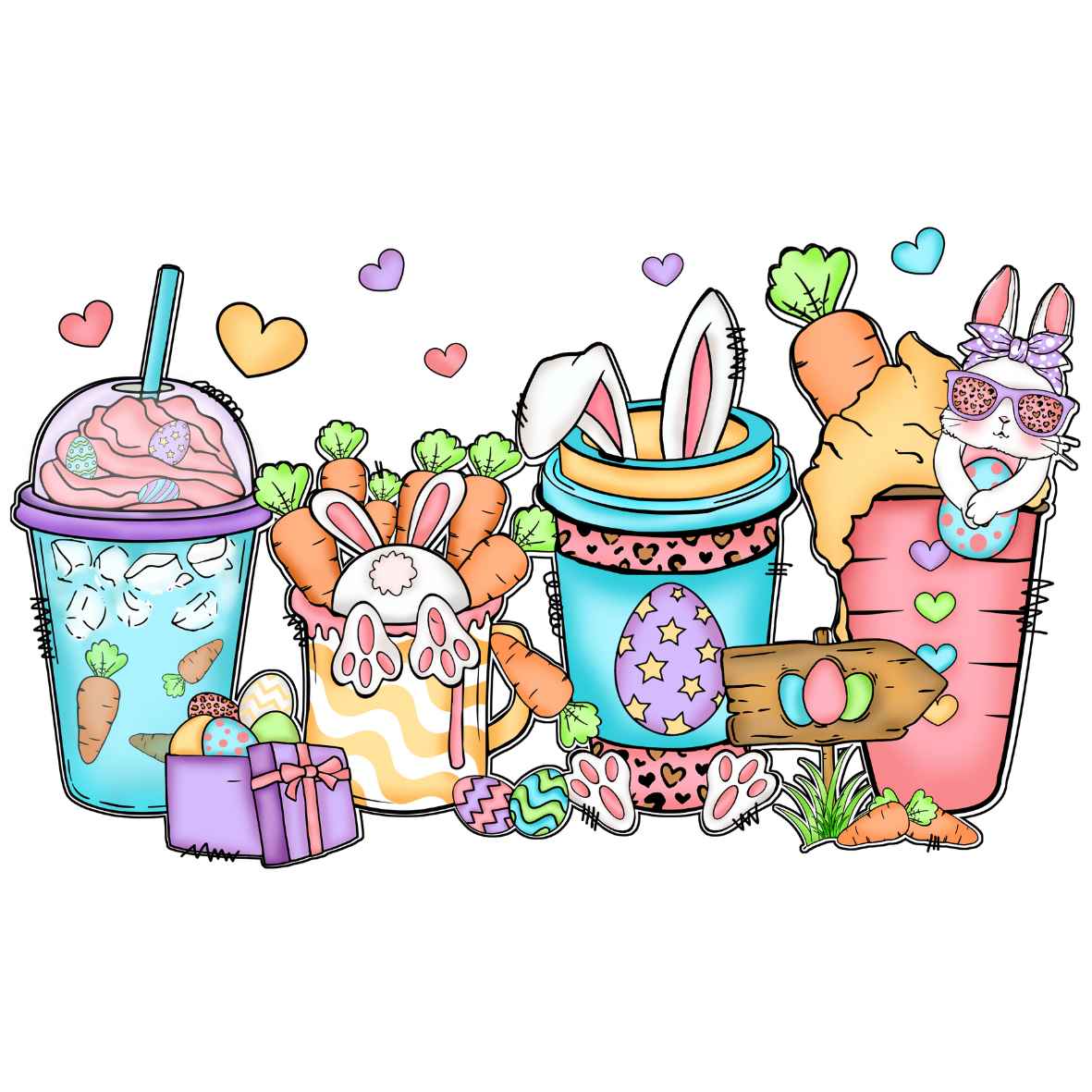 UV-DTF Easter Decals