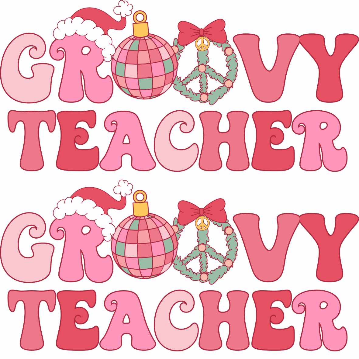 UV DTF Teacher Christmas Decals