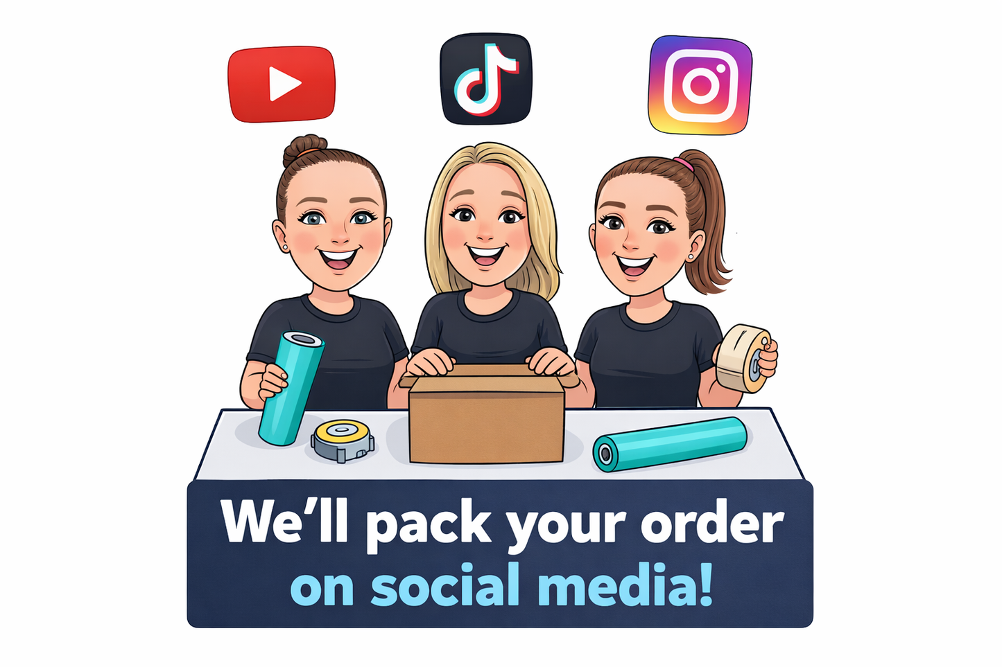 Pack your order on TikTok/Instagram