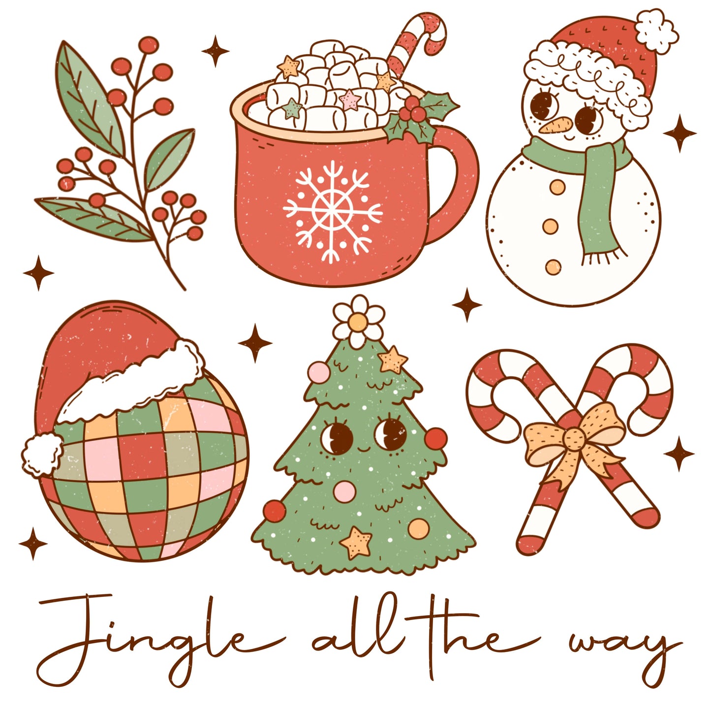 UV DTF -Hippy Christmas