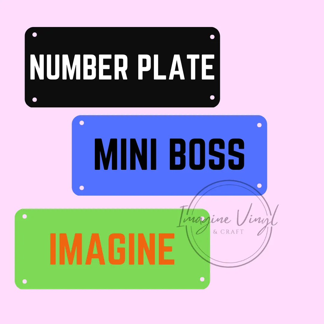Kids Number Plate