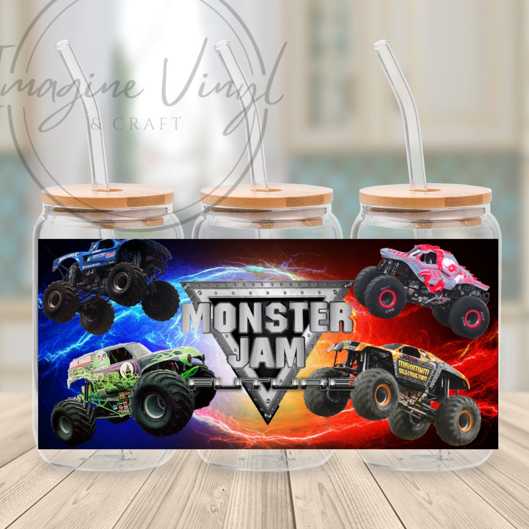 Monster trucks - 16oz UV DTF Wrap
