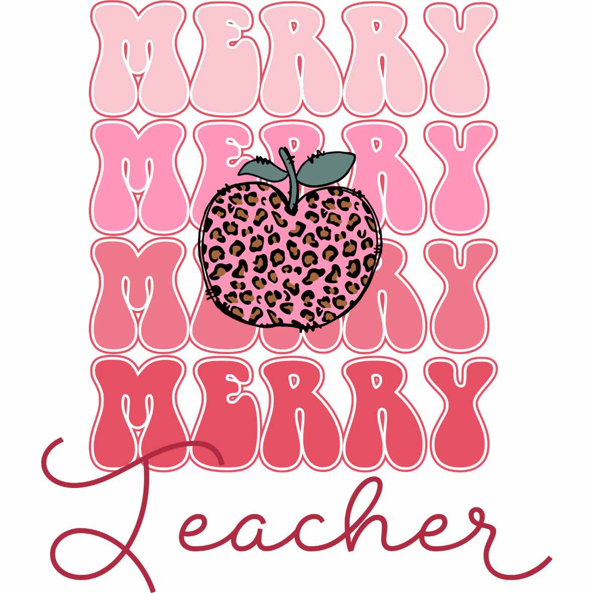 UV DTF Teacher Christmas Decals