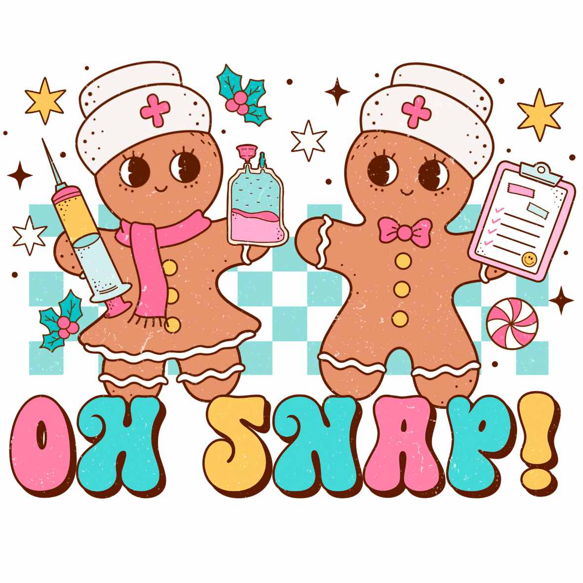 UV DTF Nurse Christmas Decals