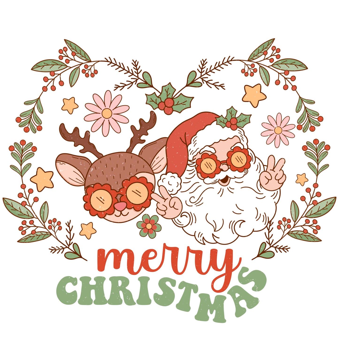 UV DTF -Hippy Christmas