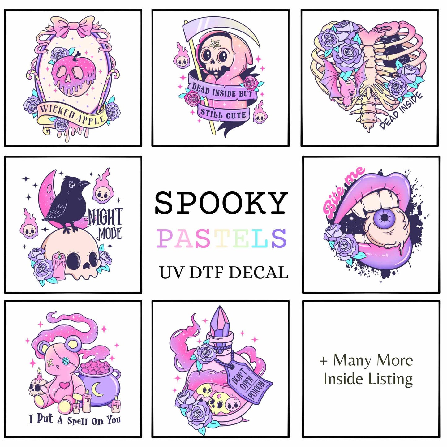 UV DTF - Spooky Pastels Decal