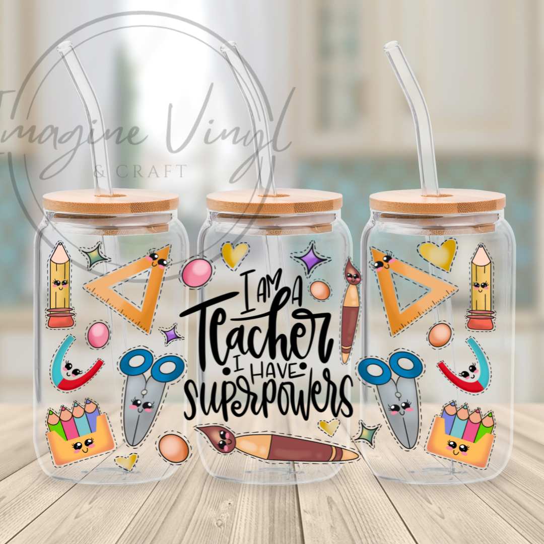16oz UV DTF Teacher/School