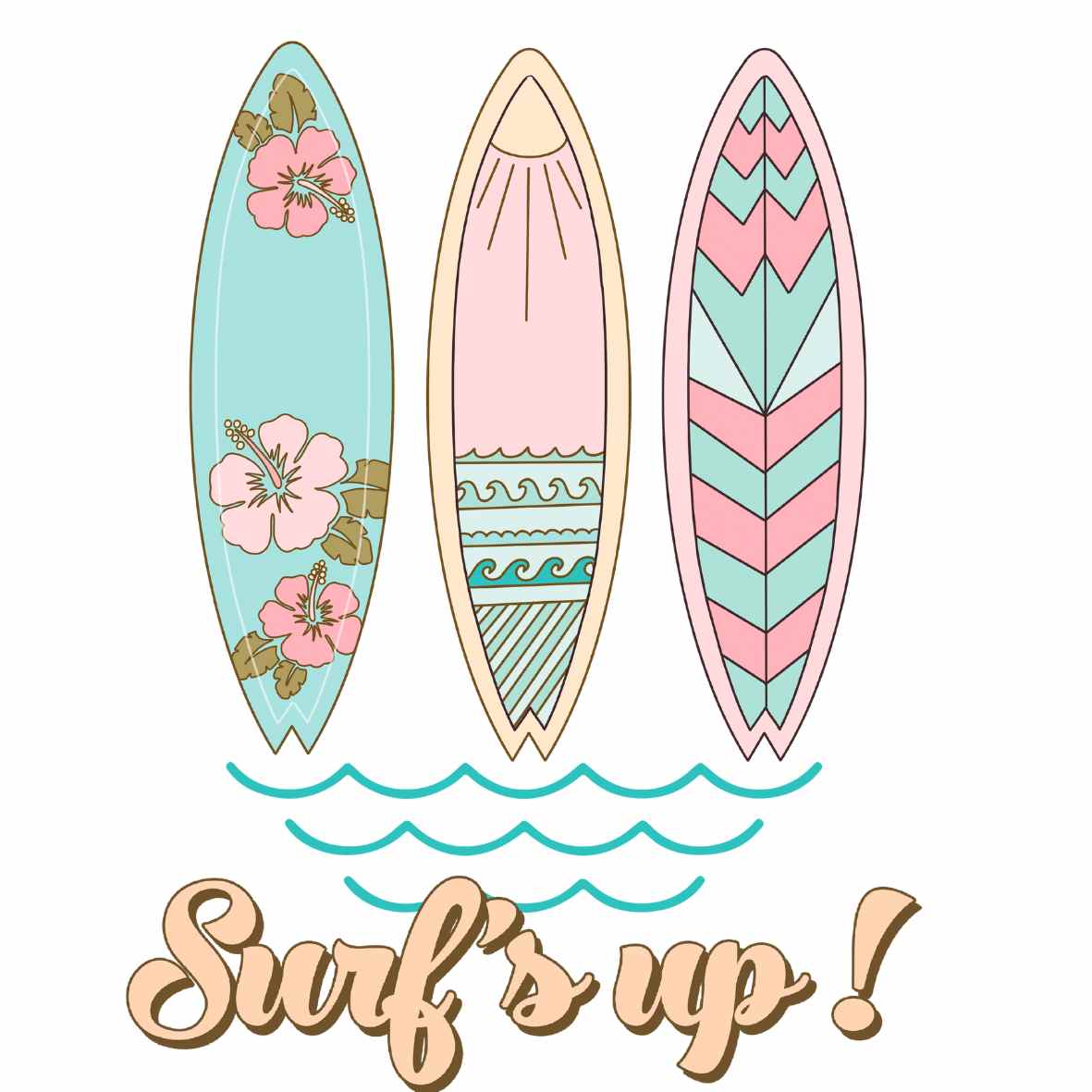 UV-DTF Vintage Beach Decals