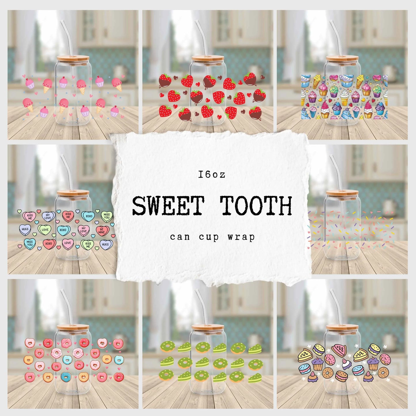 16oz UV DTF - Sweet Tooth