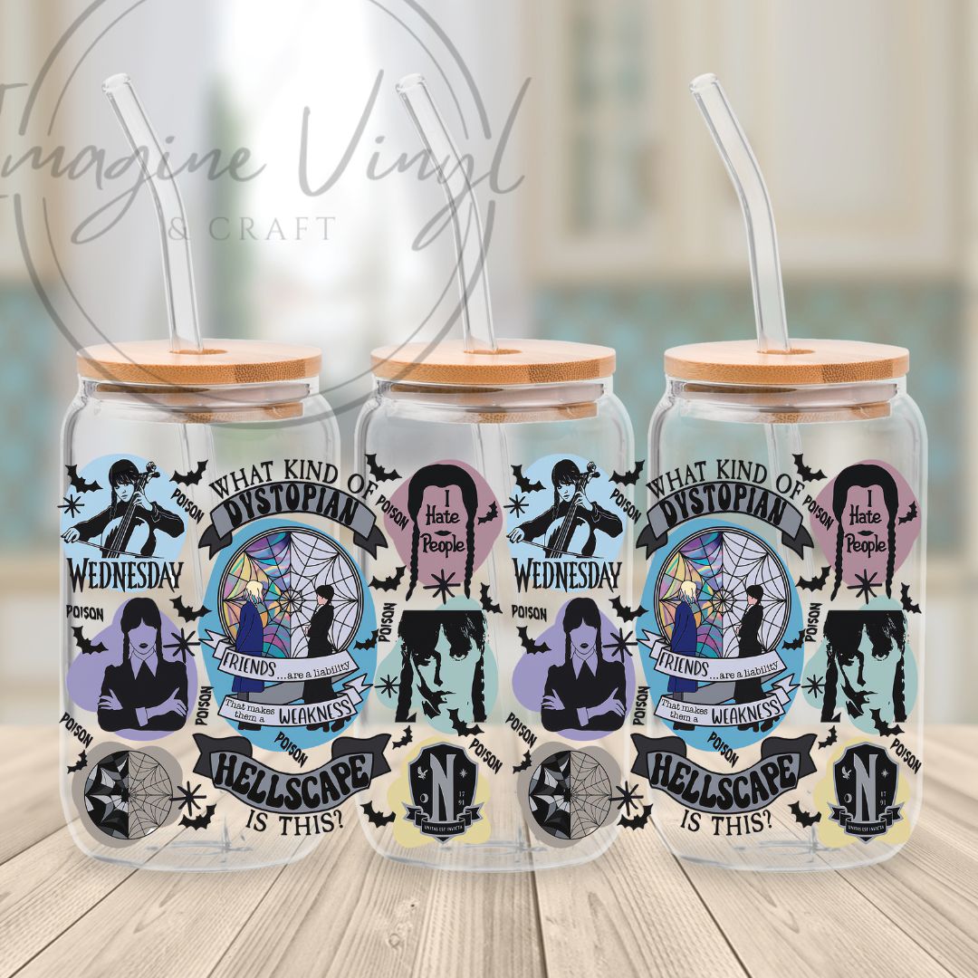 Secret -WEDNESDAY 16oz cup wrap