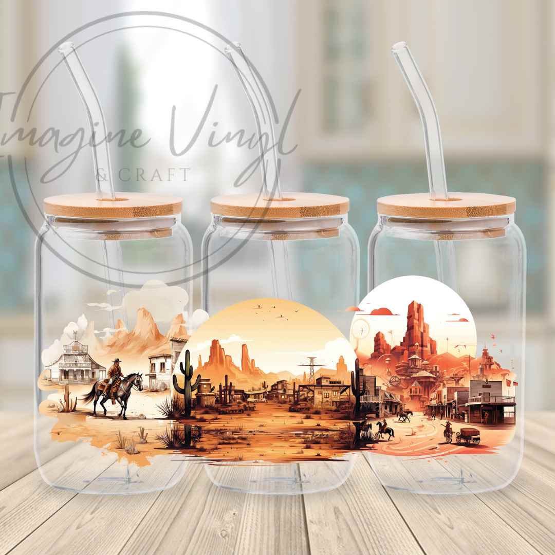 16oz UV DTF Wild West