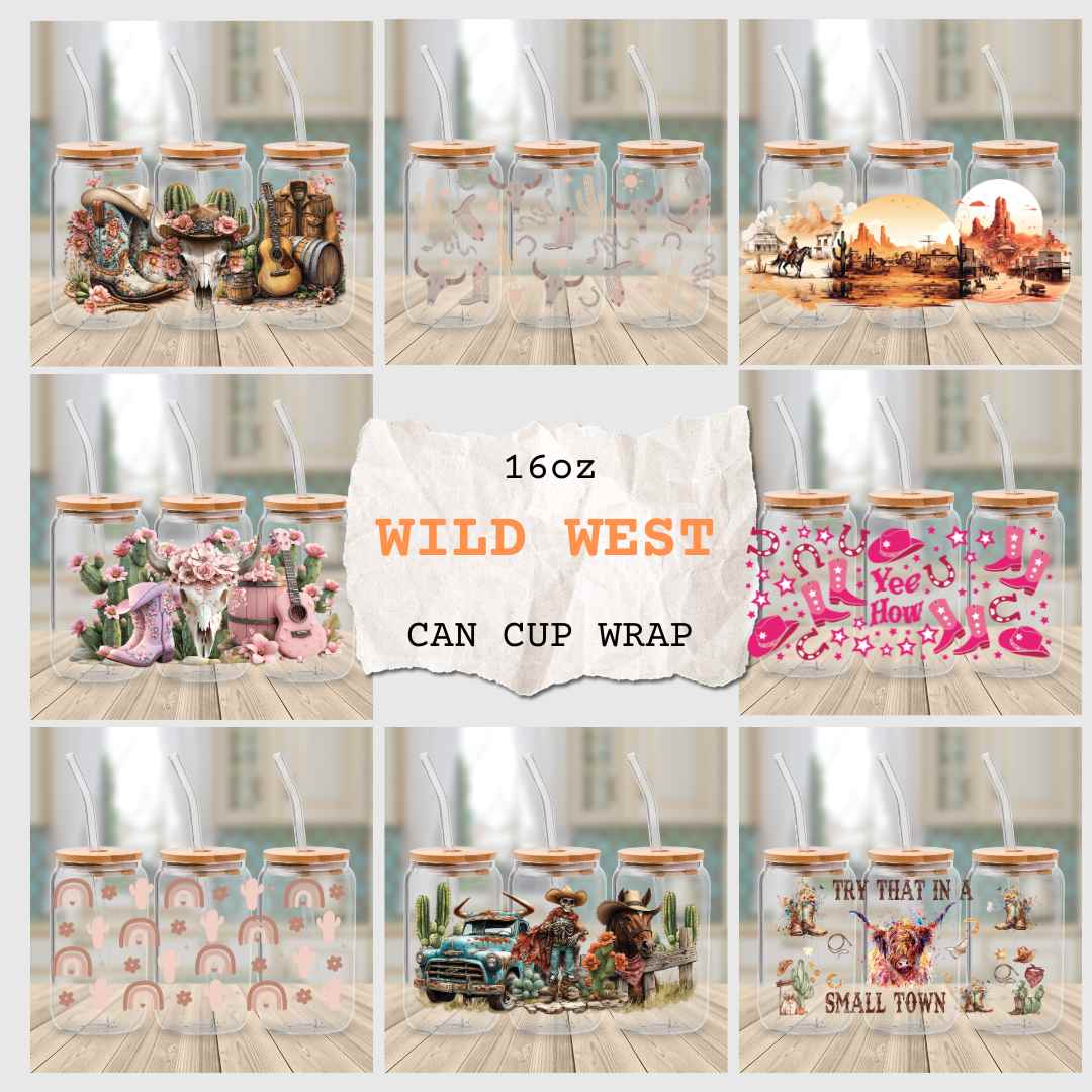 16oz UV DTF Wild West