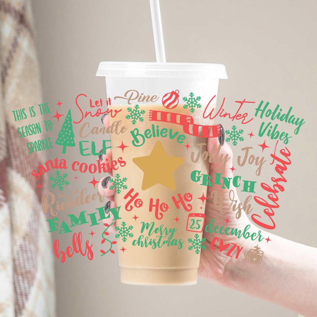 UVDTF 24oz Christmas Cold Cup Wraps