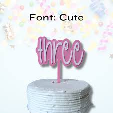 Numbered Cake Topper