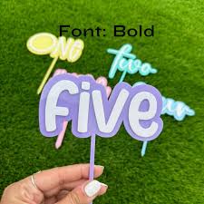 Numbered Cake Topper