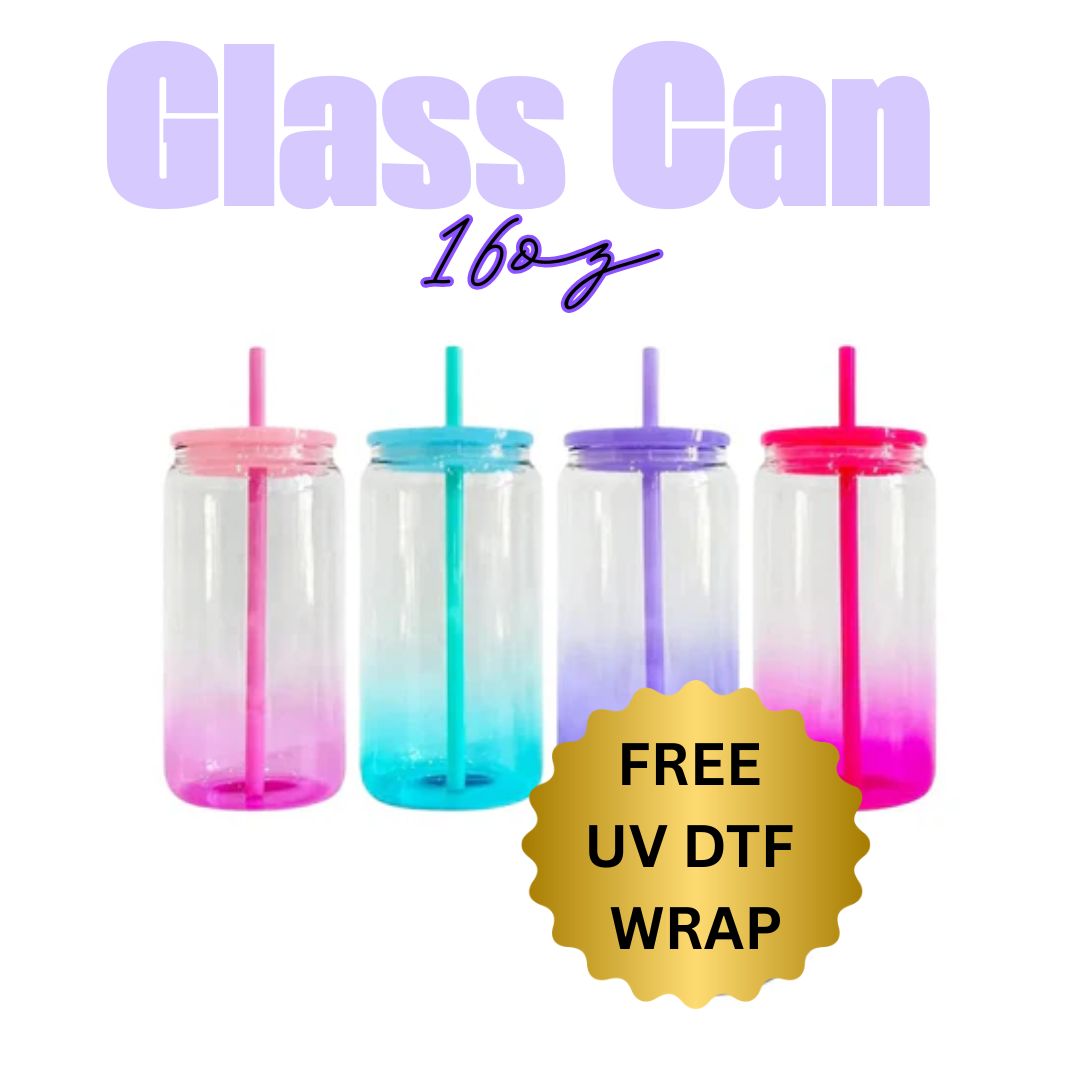 Ombre Glass Can Cup