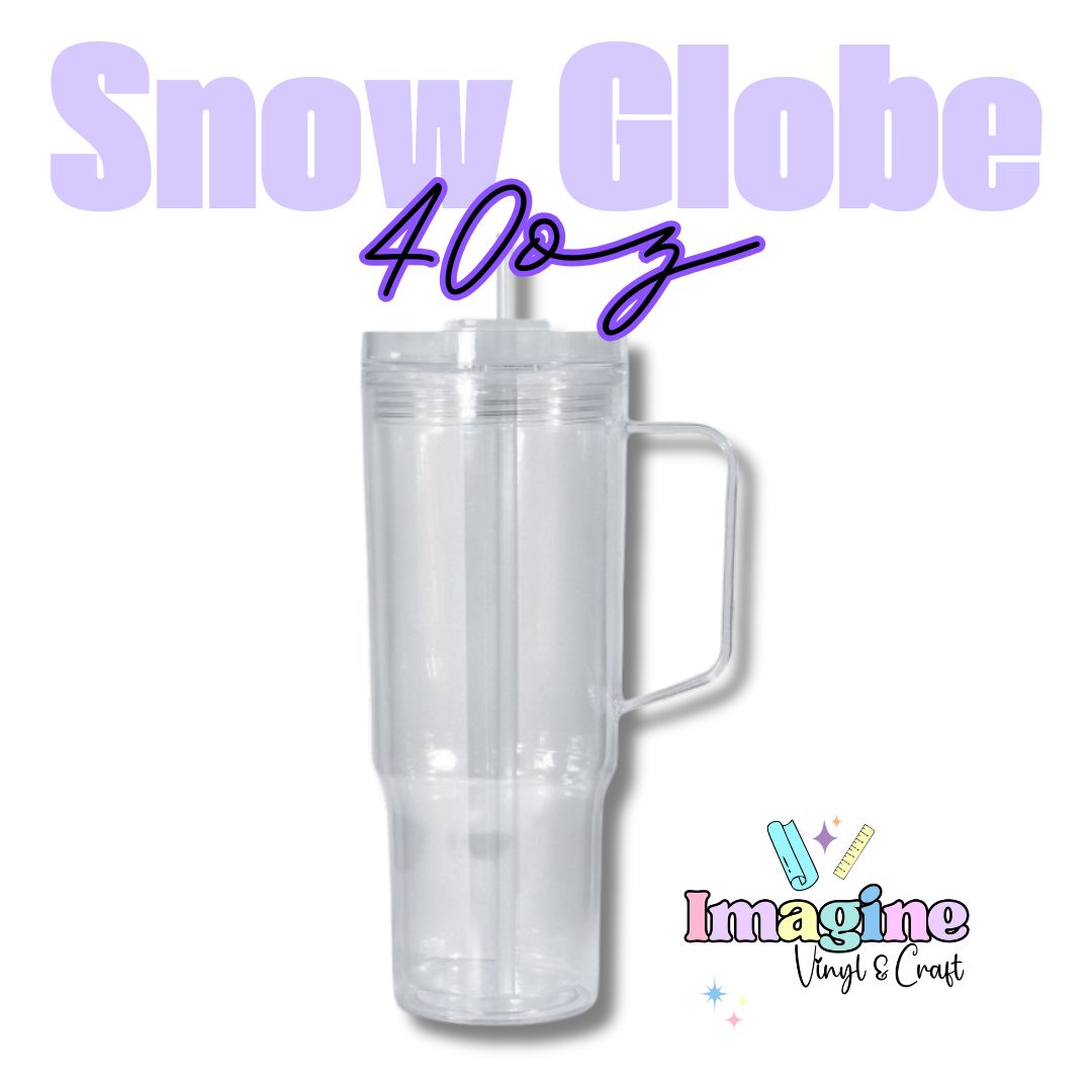 40oz snow globe clear