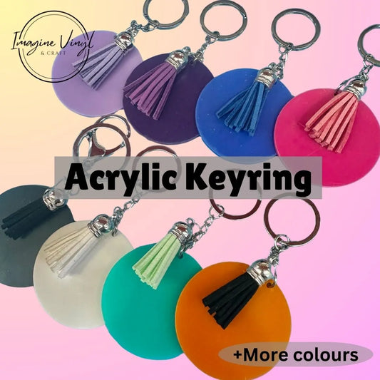 Acrylic Key Ring With Tassel