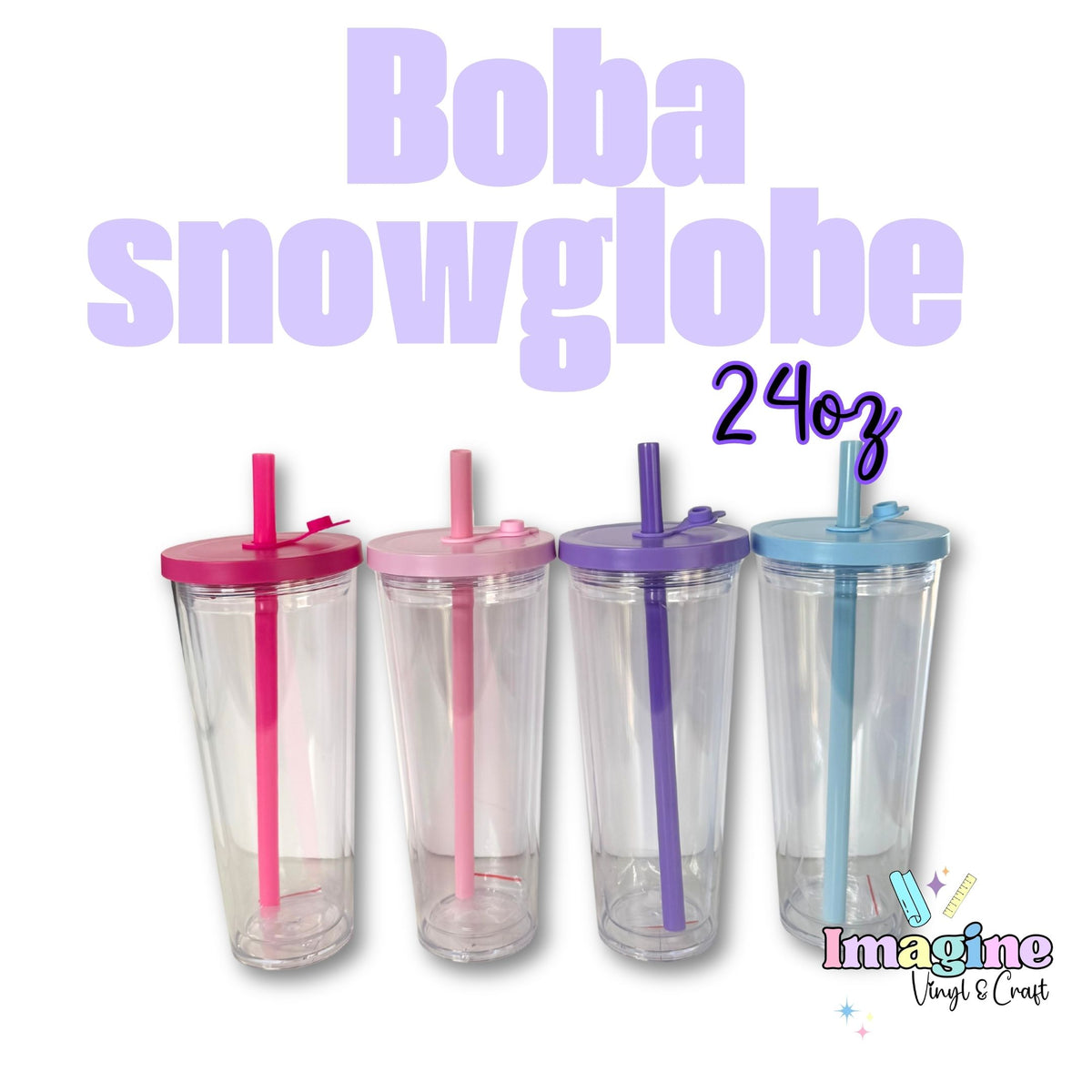 Boba 24oz Snow Globe Cup