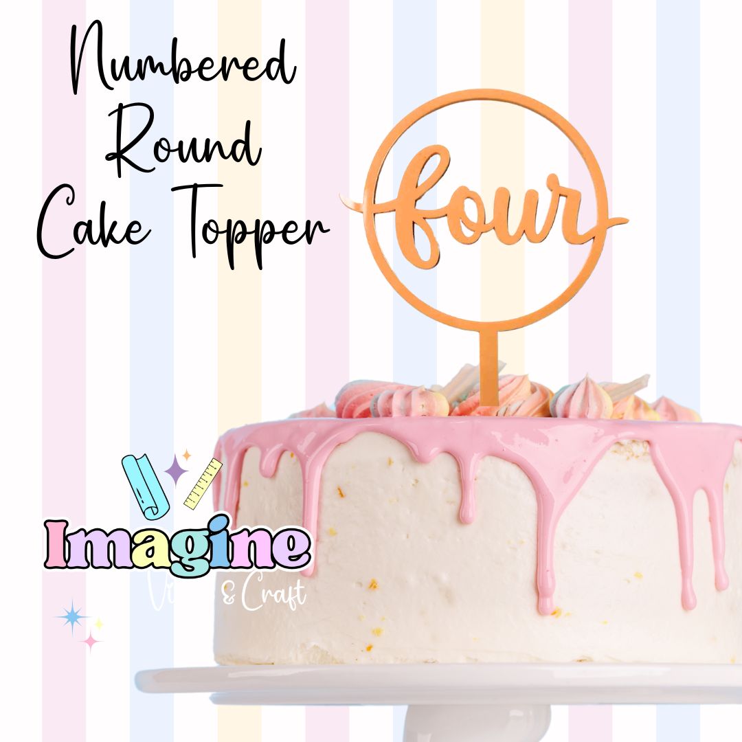 Numbered Round Cake Topper