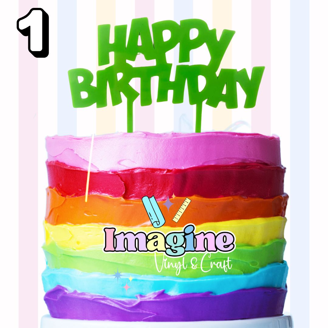 Happy Birthday Cake Toppers