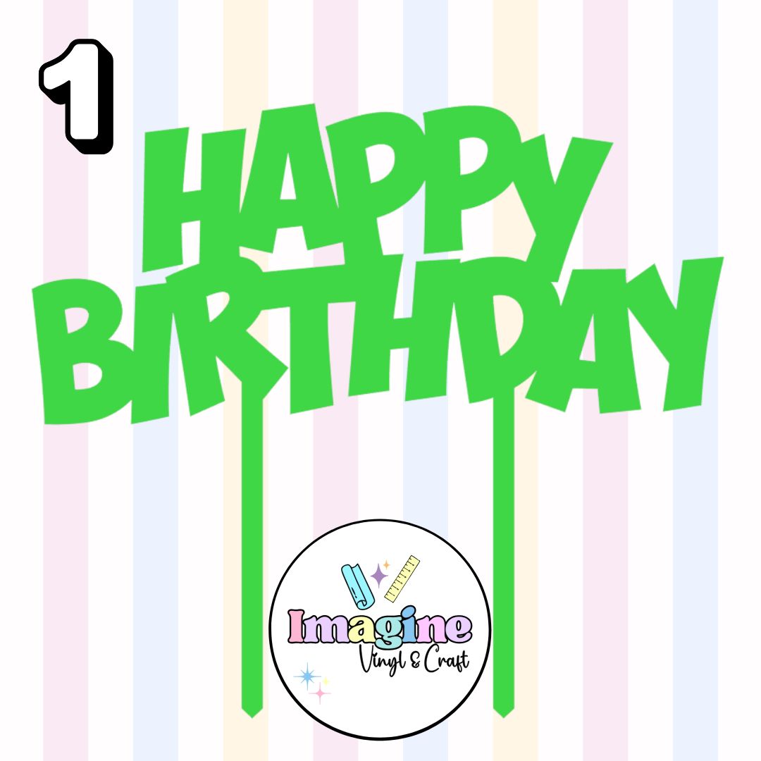 Happy Birthday Cake Toppers