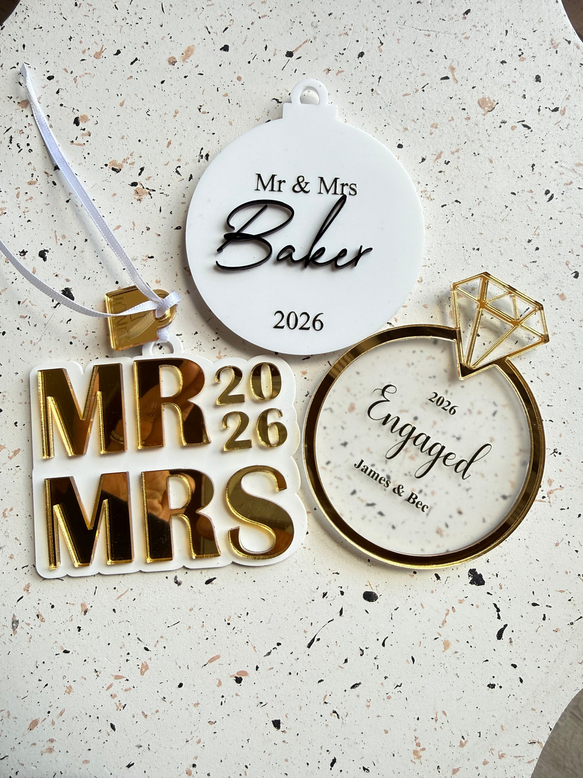 Engaged/Married - Christmas Ornament