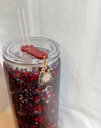 Acrylic Straw Charm Holder - 16oz can cups