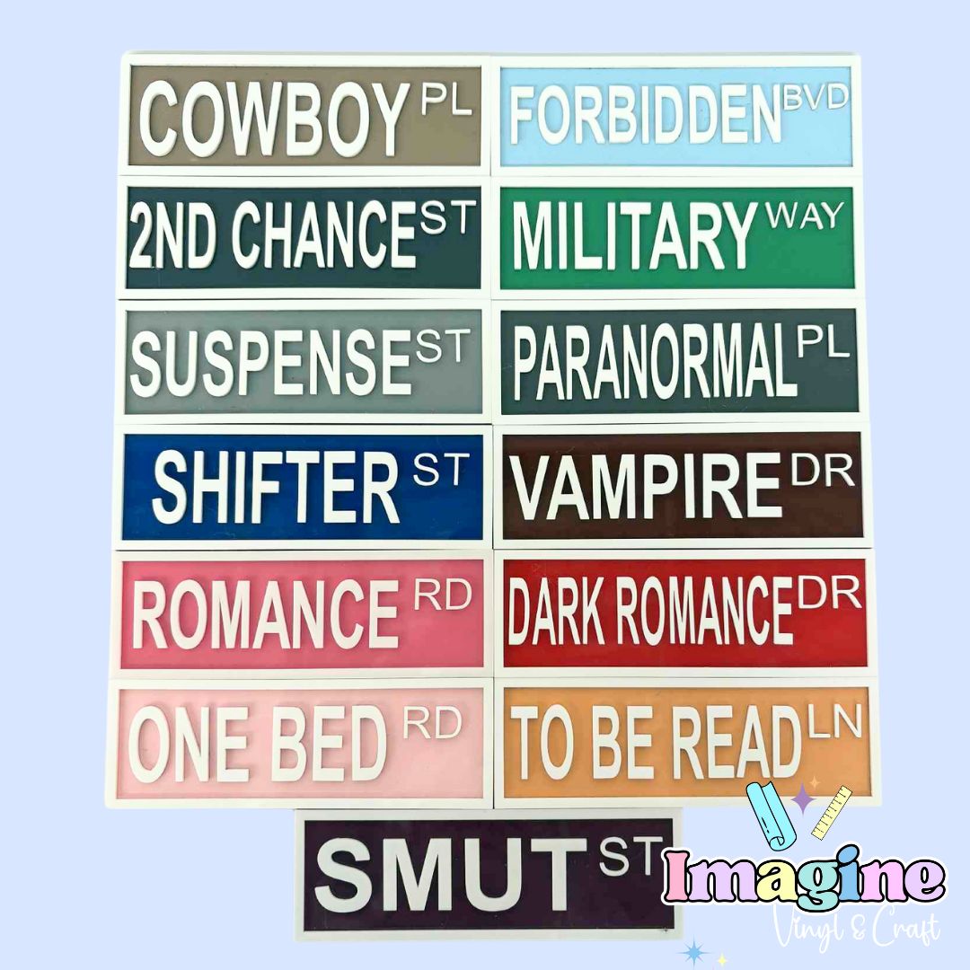 Acrylic Bookcase Mini Street Signs