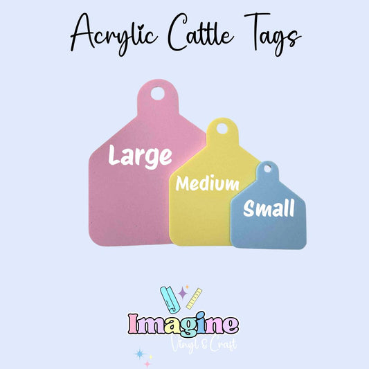 Acrylic Cattle Tag Blanks