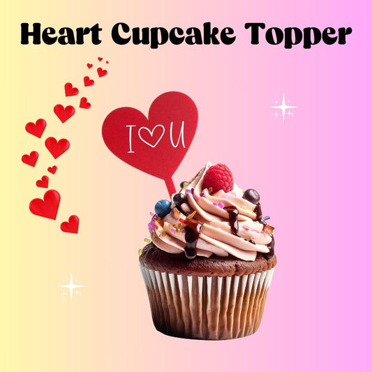 Heart Cupcake Topper